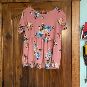 Floral babydoll top